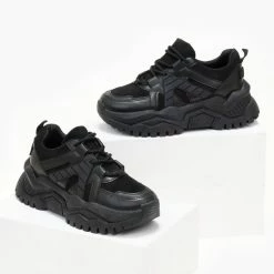 Προώθηση 😍 The Fashion Project 👟 Sneakers Chunky σε συνδυασμούς υλικών - Μαύρο ✔️ 12 Προώθηση 😍 The Fashion Project 👟 Sneakers Chunky σε συνδυασμούς υλικών - Μαύρο ✔️ -Sneakers Κατάστημα athlitika me chunky sola 106364 he0o