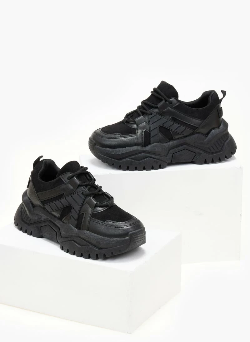 Προώθηση 😍 The Fashion Project 👟 Sneakers Chunky σε συνδυασμούς υλικών - Μαύρο ✔️ 6 Προώθηση 😍 The Fashion Project 👟 Sneakers Chunky σε συνδυασμούς υλικών - Μαύρο ✔️ - Image 4