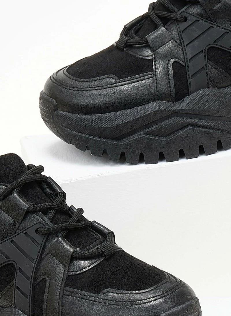 Προώθηση 😍 The Fashion Project 👟 Sneakers Chunky σε συνδυασμούς υλικών - Μαύρο ✔️ 9 Προώθηση 😍 The Fashion Project 👟 Sneakers Chunky σε συνδυασμούς υλικών - Μαύρο ✔️ - Image 7