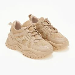 Πολύ καλή προσφορά 🔥 The Fashion Project 👟 Sneakers Chunky σε συνδυασμούς υλικών - Πούρο 😀 -Sneakers Κατάστημα athlitika me chunky sola 106366 a2t2