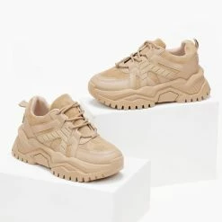 Πολύ καλή προσφορά 🔥 The Fashion Project 👟 Sneakers Chunky σε συνδυασμούς υλικών - Πούρο 😀 -Sneakers Κατάστημα athlitika me chunky sola 106366 jyu1