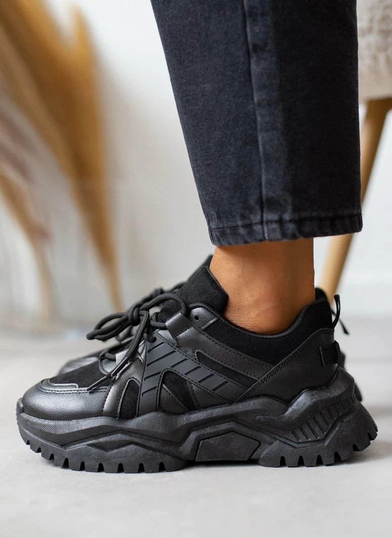 Προώθηση 😍 The Fashion Project 👟 Sneakers Chunky σε συνδυασμούς υλικών - Μαύρο ✔️ 5 Προώθηση 😍 The Fashion Project 👟 Sneakers Chunky σε συνδυασμούς υλικών - Μαύρο ✔️ - Image 3