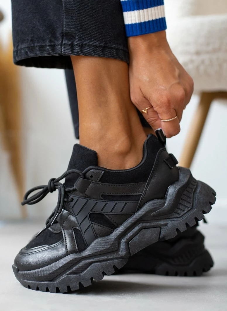 Προώθηση 😍 The Fashion Project 👟 Sneakers Chunky σε συνδυασμούς υλικών - Μαύρο ✔️ 3 Προώθηση 😍 The Fashion Project 👟 Sneakers Chunky σε συνδυασμούς υλικών - Μαύρο ✔️