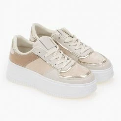 Το φθηνότερο 🤩 The Fashion Project 👟 Sneakers Flatforms - Μπεζ 🤩 -Sneakers Κατάστημα athlitika me psili sola 98914 mnpk