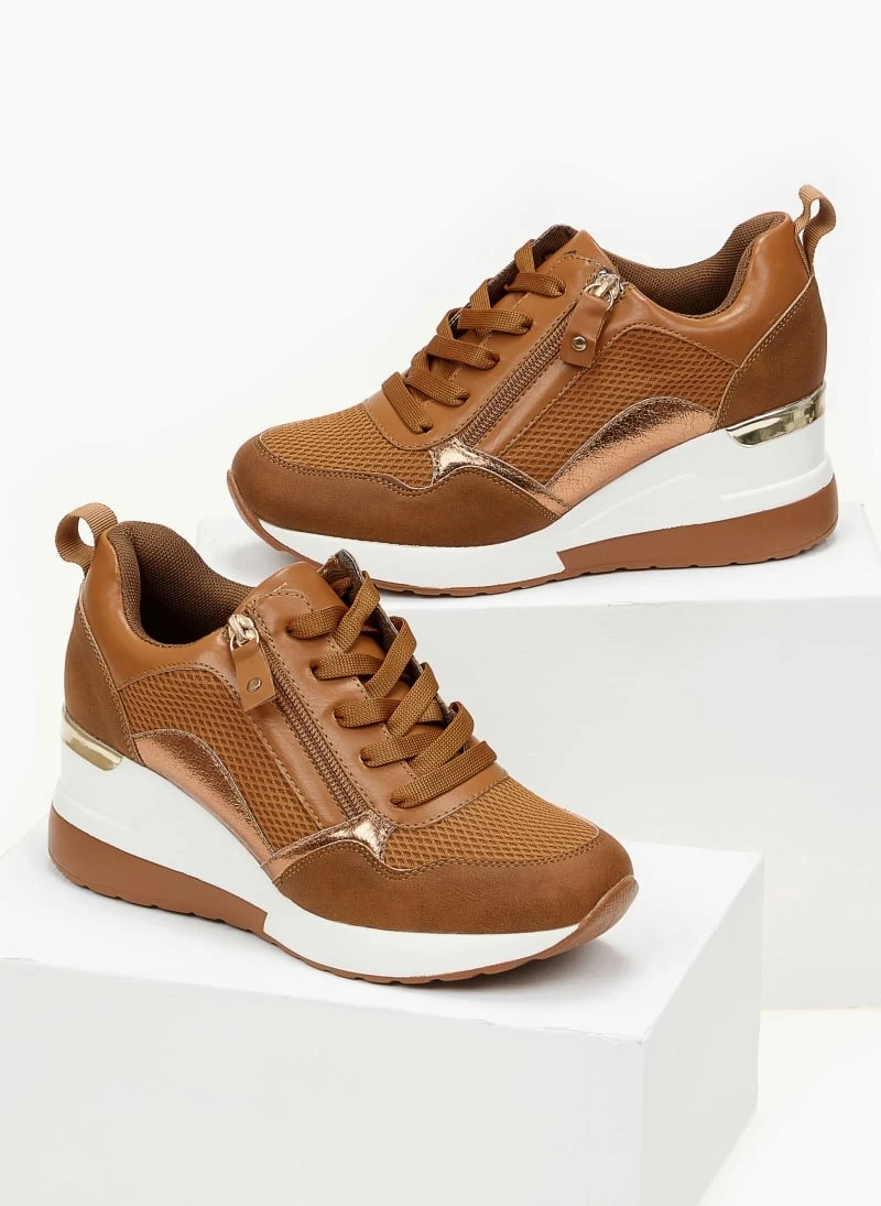 Πολύ καλή προσφορά 🎁 The Fashion Project 👟 Sneakers Wedges με φερμουάρ - Ταμπά 😉 7 Πολύ καλή προσφορά 🎁 The Fashion Project 👟 Sneakers Wedges με φερμουάρ - Ταμπά 😉 - Image 5