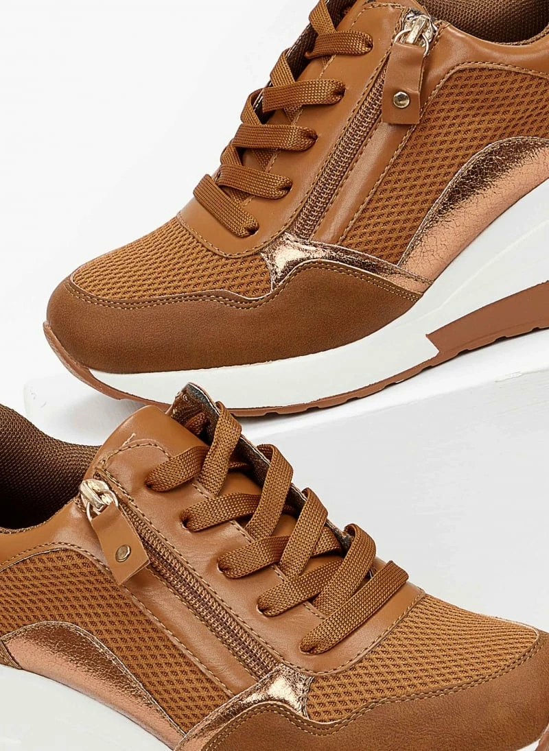 Πολύ καλή προσφορά 🎁 The Fashion Project 👟 Sneakers Wedges με φερμουάρ - Ταμπά 😉 5 Πολύ καλή προσφορά 🎁 The Fashion Project 👟 Sneakers Wedges με φερμουάρ - Ταμπά 😉 - Image 3