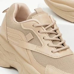 Προϋπολογισμός 💯 The Fashion Project 👟 Sneakers Chunky με ύφασμα - Πούρο ✔️ -Sneakers Κατάστημα athlitika me ufasma kai chunky sola 100038 uycd