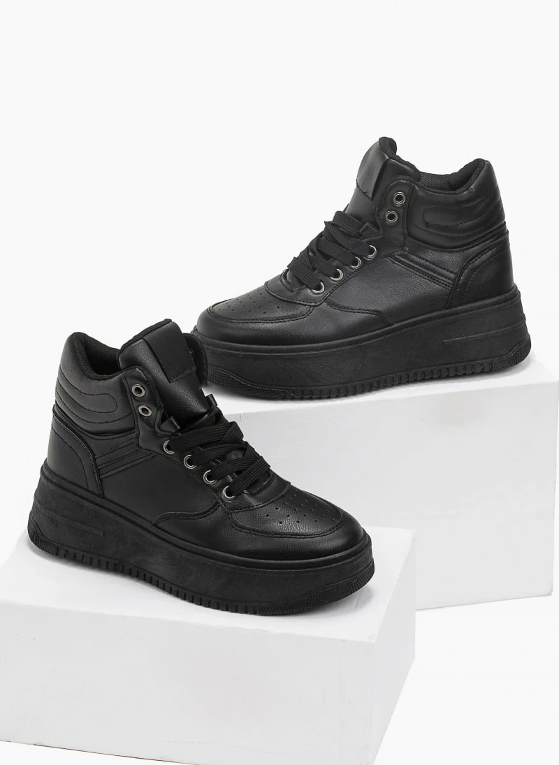 Αγορά ⌛ The Fashion Project Αθλητικά μποτάκια με ψηλή σόλα - Μαύρο 🎉 6 Αγορά ⌛ The Fashion Project Αθλητικά μποτάκια με ψηλή σόλα - Μαύρο 🎉 - Image 4