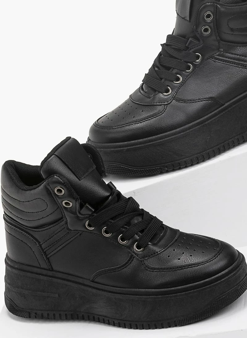 Αγορά ⌛ The Fashion Project Αθλητικά μποτάκια με ψηλή σόλα - Μαύρο 🎉 4 Αγορά ⌛ The Fashion Project Αθλητικά μποτάκια με ψηλή σόλα - Μαύρο 🎉 - Image 2