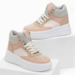 Η καλύτερη συμφωνία 😀 The Fashion Project Αθλητικά μποτάκια με ψηλή σόλα - Γκρι 😍 -Sneakers Κατάστημα athlitika mpotakia me psili sola 95249 e4fa