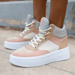 Η καλύτερη συμφωνία 😀 The Fashion Project Αθλητικά μποτάκια με ψηλή σόλα - Γκρι 😍 -Sneakers Κατάστημα athlitika mpotakia me psili sola 95249 e5hz