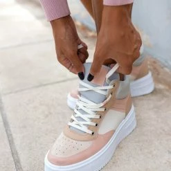 Η καλύτερη συμφωνία 😀 The Fashion Project Αθλητικά μποτάκια με ψηλή σόλα - Γκρι 😍