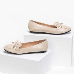 Ολοκαίνουργιο 💯 The Fashion Project Μπαλαρίνες Basic με διπλή ραφή - Μπεζ 🔔