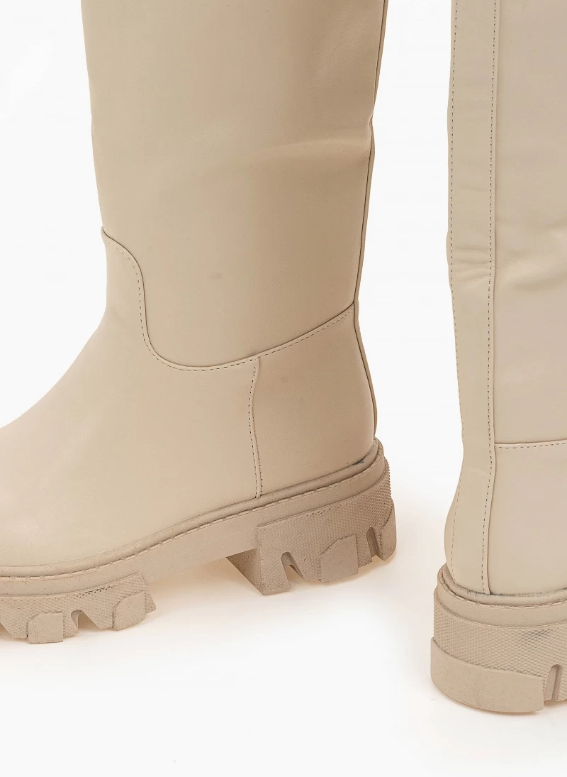 Αγορά 🛒 The Fashion Project Μπότες Chunky με φερμουάρ - Μπεζ ⌛ 4 Αγορά 🛒 The Fashion Project Μπότες Chunky με φερμουάρ - Μπεζ ⌛ - Image 2
