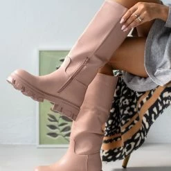 Προώθηση ❤️ The Fashion Project Μπότες Chunky με φερμουάρ - Σάπιο μήλο 😍 -Sneakers Κατάστημα casual chunky mpotes 97217 53kr