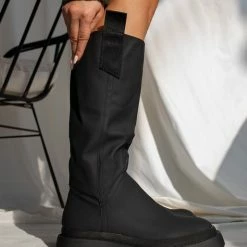 Τοπ 10 ✨ The Fashion Project Μπότες Chunky με υφασμάτινα θηλάκια - Μαύρο 🛒