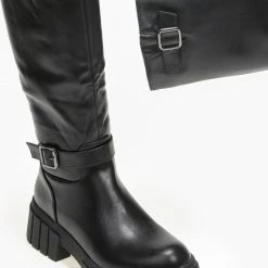 ΧΟΝΔΡΙΚΟ ΕΜΠΟΡΙΟ 😀 The Fashion Project Μπότες Chunky με ζωνάκι - Μαύρο ⭐ -Sneakers Κατάστημα casual mpotes me zwnaki 95777 thd6