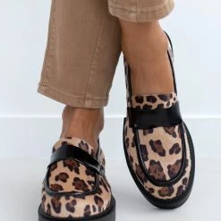 Ολοκαίνουργιο 🥰 Loafers Chunky με Print Estil - Leopard 🔔 -Sneakers Κατάστημα chunky loafers me print estil 109200 wu3p