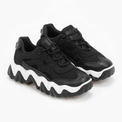 Εκπτωση ❤️ The Fashion Project 👟 Sneakers Chunky με διχρωμία στη σόλα - Μαύρο 💯 -Sneakers Κατάστημα chunky sneakers me dixrwmia sti sola 95119 06dt