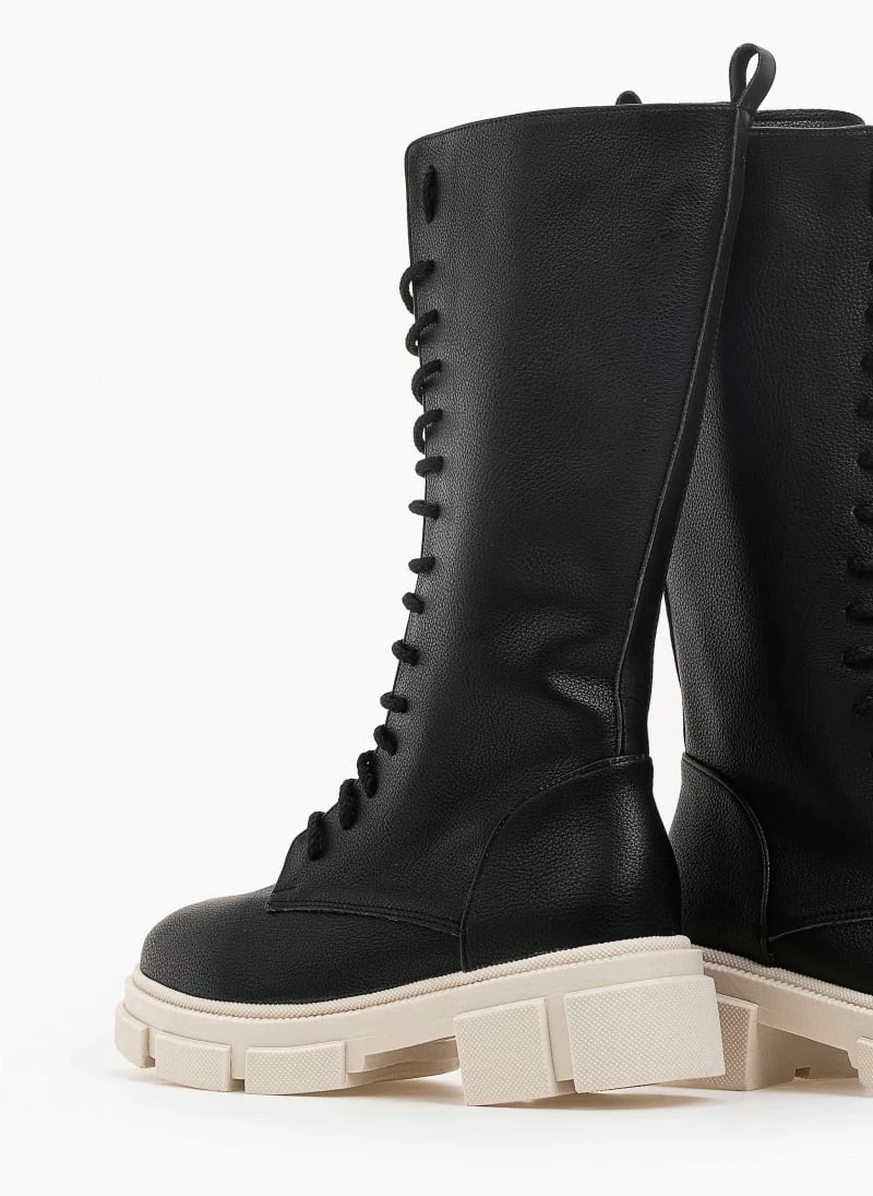 Εκπτωση 💯 Μπότες με κορδόνια και διχρωμία Estil - Μαύρο 🛒 7 Εκπτωση 💯 Μπότες με κορδόνια και διχρωμία Estil - Μαύρο 🛒 - Image 5