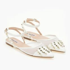 Εκπτωση 🌟 The Fashion Project Μπαλαρίνες ίσιες με διαφάνεια και τρουκς - Λευκό ✔️ -Sneakers Κατάστημα goves isies me diafaneia kai trouks 99905 nxwf