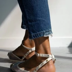 Εκπτωση 🌟 The Fashion Project Μπαλαρίνες ίσιες με διαφάνεια και τρουκς - Λευκό ✔️ -Sneakers Κατάστημα goves isies me diafaneia kai trouks 99905 pdv8