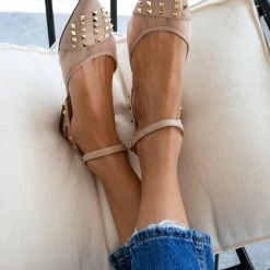 Τοπ 10 😉 The Fashion Project Μπαλαρίνες ίσιες με διαφάνεια και τρουκς - Μπεζ 🤩