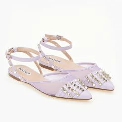 Φτηνός 🌟 The Fashion Project Μπαλαρίνες ίσιες με διαφάνεια και τρουκς - Λιλά 🥰 -Sneakers Κατάστημα goves isies me diafaneia kai trouks 99948 302n