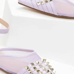 Φτηνός 🌟 The Fashion Project Μπαλαρίνες ίσιες με διαφάνεια και τρουκς - Λιλά 🥰 -Sneakers Κατάστημα goves isies me diafaneia kai trouks 99948 x4kn