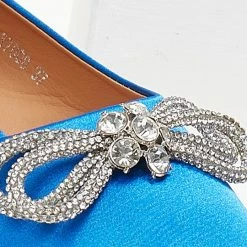 Αγορά ⭐ The Fashion Project Μπαλαρίνες μυτερές σατέν χωρίς τακούνι - Μπλε 😍 -Sneakers Κατάστημα goves muteres saten xwris takouni 105926 lhw8