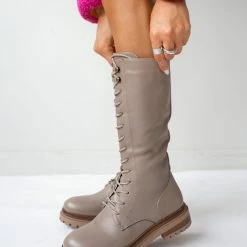 Συμφωνίες 💯 The Fashion Project Μπότες με κορδόνια - Πούρο ⭐