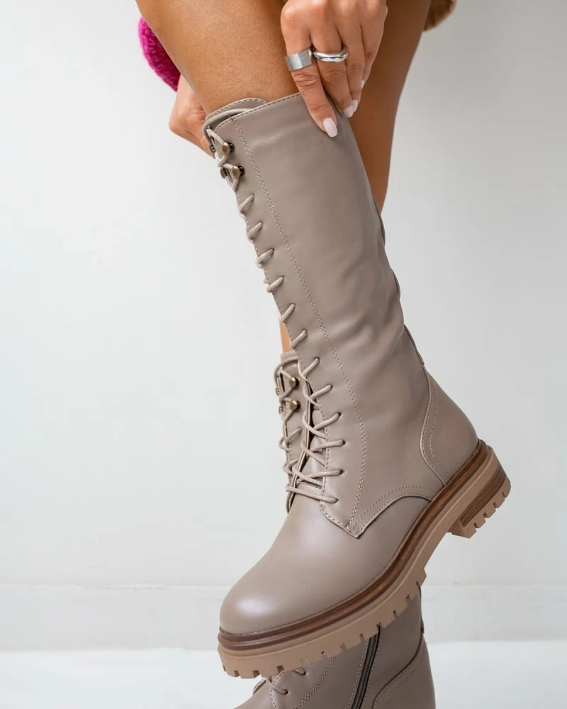 Συμφωνίες 💯 The Fashion Project Μπότες με κορδόνια - Πούρο ⭐ 9 Συμφωνίες 💯 The Fashion Project Μπότες με κορδόνια - Πούρο ⭐ - Image 7