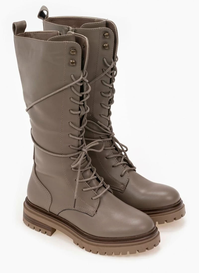 Συμφωνίες 💯 The Fashion Project Μπότες με κορδόνια - Πούρο ⭐ 5 Συμφωνίες 💯 The Fashion Project Μπότες με κορδόνια - Πούρο ⭐ - Image 3