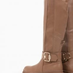 Καλύτερη πώληση ✔️ The Fashion Project Μπότες ίσιες με μεγάλο τοκά - Κάμελ 💯 -Sneakers Κατάστημα isies mpotes me megalo toka 96580 z9h1