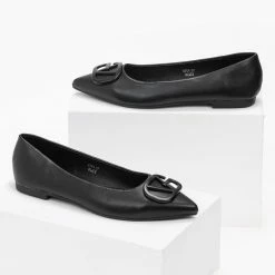 Νέος ❤️ The Fashion Project Μπαλαρίνες μυτερές με ματ διακοσμητικό - Μαύρο 😍 8 Νέος ❤️ The Fashion Project Μπαλαρίνες μυτερές με ματ διακοσμητικό - Μαύρο 😍 -Sneakers Κατάστημα isies muteres goves me mat diakosmitiko 98934 1yw5