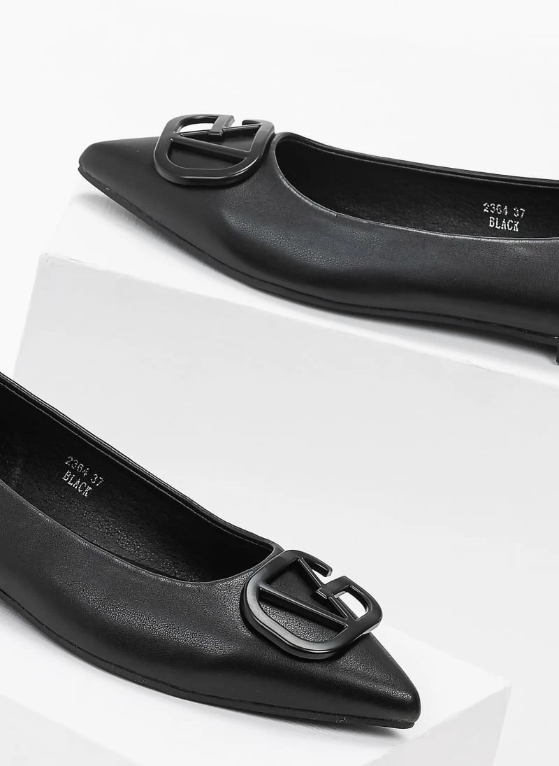 Νέος ❤️ The Fashion Project Μπαλαρίνες μυτερές με ματ διακοσμητικό - Μαύρο 😍 4 Νέος ❤️ The Fashion Project Μπαλαρίνες μυτερές με ματ διακοσμητικό - Μαύρο 😍 - Image 2