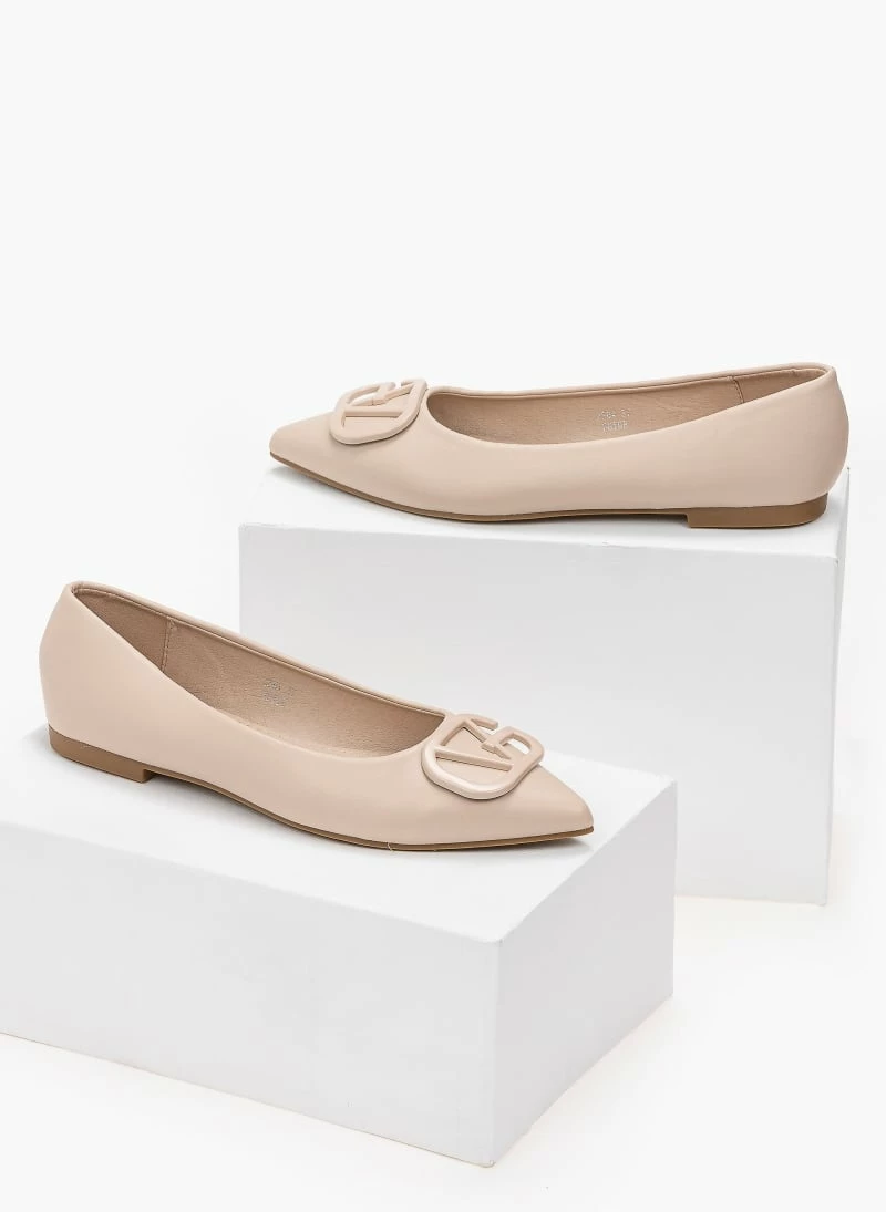 Αγορά ⌛ The Fashion Project Μπαλαρίνες μυτερές με ματ διακοσμητικό - Μπεζ ✔️ 4 Αγορά ⌛ The Fashion Project Μπαλαρίνες μυτερές με ματ διακοσμητικό - Μπεζ ✔️ - Image 2