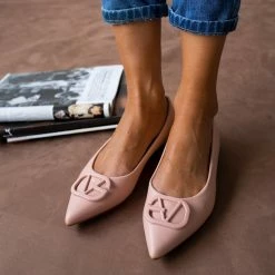 Η καλύτερη συμφωνία 😍 The Fashion Project Μπαλαρίνες μυτερές με ματ διακοσμητικό - Ροζ 😀