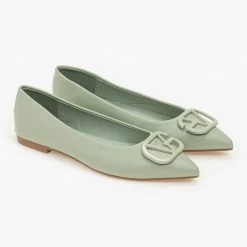 Φτηνός 😉 The Fashion Project Μπαλαρίνες μυτερές με ματ διακοσμητικό - Βεραμάν ✔️