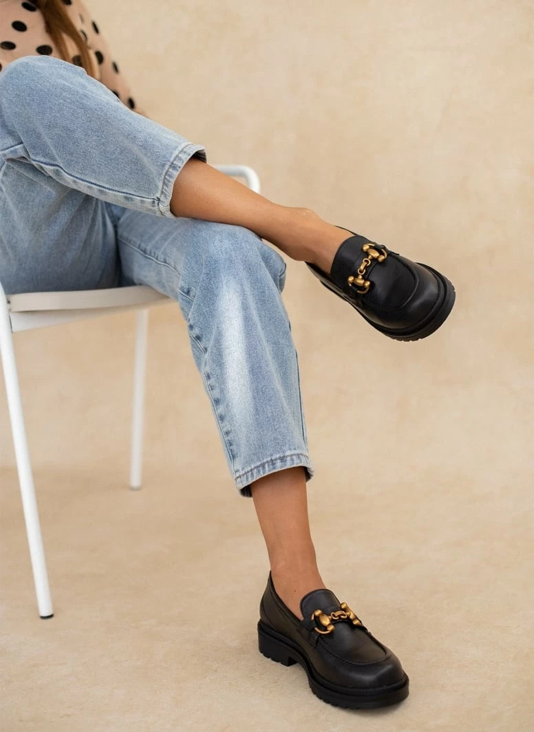 Προϋπολογισμός 🎉 Loafers Chunky δερμάτινα Tfp - Μαύρο ✨ 10 Προϋπολογισμός 🎉 Loafers Chunky δερμάτινα Tfp - Μαύρο ✨ - Image 8