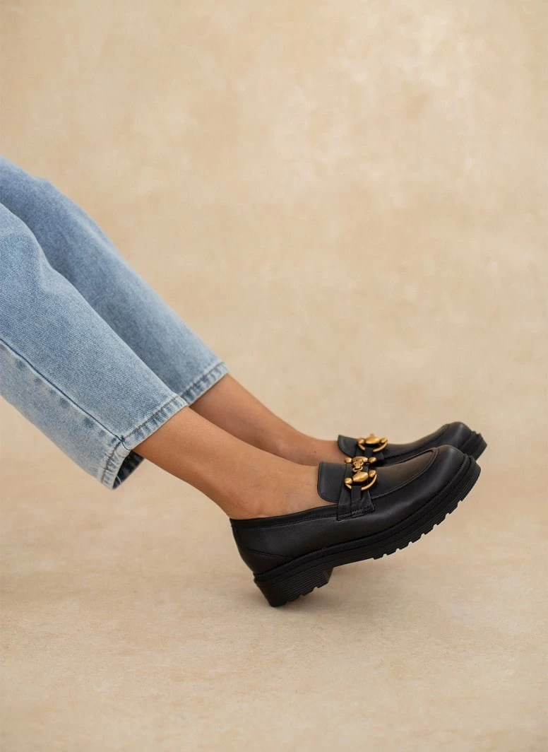 Προϋπολογισμός 🎉 Loafers Chunky δερμάτινα Tfp - Μαύρο ✨ 8 Προϋπολογισμός 🎉 Loafers Chunky δερμάτινα Tfp - Μαύρο ✨ - Image 6