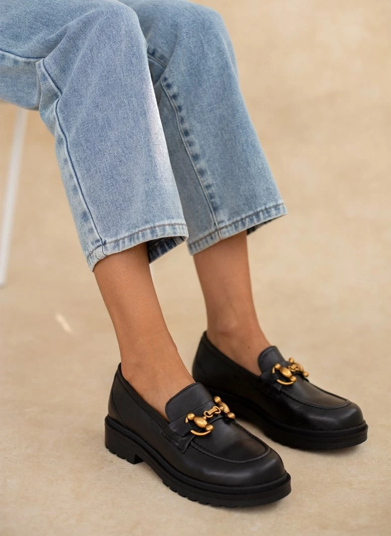 Προϋπολογισμός 🎉 Loafers Chunky δερμάτινα Tfp - Μαύρο ✨ 6 Προϋπολογισμός 🎉 Loafers Chunky δερμάτινα Tfp - Μαύρο ✨ - Image 4