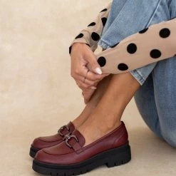 Συμφωνίες 🔔 Loafers Chunky Estil - Μπορντό ⌛ 15 Συμφωνίες 🔔 Loafers Chunky Estil - Μπορντό ⌛ -Sneakers Κατάστημα loafers chunky estil 108755 inkm