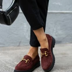 Τοπ 10 ❤️ Loafers Chunky καστόρινα Tfp - Μπορντό 😉 -Sneakers Κατάστημα loafers chunky kastorina tfp 108989 okl0