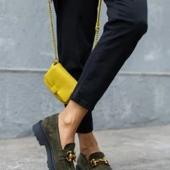 Τοπ 10 😀 Loafers Chunky καστόρινα Tfp - Λαδί ⭐ -Sneakers Κατάστημα loafers chunky kastorina tfp 108991 p1fo