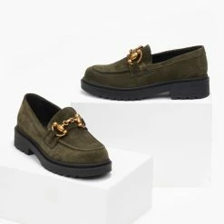 Τοπ 10 😀 Loafers Chunky καστόρινα Tfp - Λαδί ⭐ -Sneakers Κατάστημα loafers chunky kastorina tfp 108991 ydpd