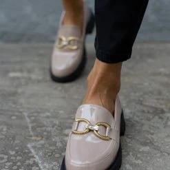 Προώθηση ⭐ The Fashion Project Loafers Chunky λουστρίνι με Strass - Τάουπε 🥰 -Sneakers Κατάστημα loafers chunky loustrini me strass 109074 5hlv