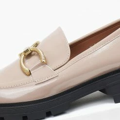 Προώθηση ⭐ The Fashion Project Loafers Chunky λουστρίνι με Strass - Τάουπε 🥰 -Sneakers Κατάστημα loafers chunky loustrini me strass 109074 x2vi