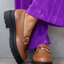 Προϋπολογισμός 🌟 Loafers Chunky με διακοσμητικό Estil - Ταμπά 🛒 -Sneakers Κατάστημα loafers chunky me diakosmitiko estil 108659 69hy