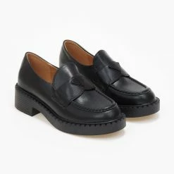 Πολύ καλή προσφορά ✨ The Fashion Project Loafers Chunky με εξωτερική ραφή - Μαύρο 😍 -Sneakers Κατάστημα loafers chunky me ekswteriki rafi 109083 5vm4